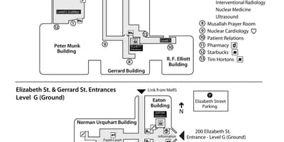 Mapa Toronto General Hospital