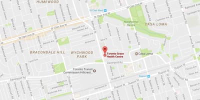 Mapa Toronto Grace Zdravotní Středisko