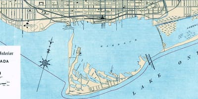 Mapa Toronto Harbour 1906