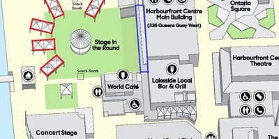 Mapa Toronto Harbourfront Centre