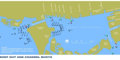 Mapa Toronto inner harbour