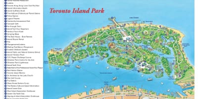 Mapa Toronto island park
