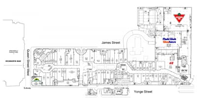 Mapa Toronto Jíst Centrum level 2