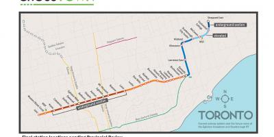 Mapa Toronto metro 5 Eglinton
