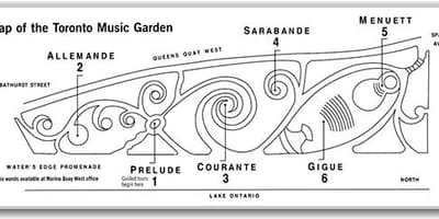 Mapa Toronto Music Garden