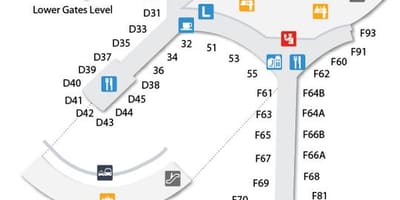 Mapa Toronto Pearson mezinárodní letiště terminál 1
