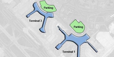 Mapa Toronto Pearson letiště Kanada