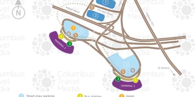 Mapa Toronto Pearson letiště