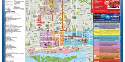 Mapa Toronto turistů