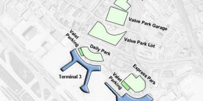Mapa Toronto letiště Pearson parkoviště