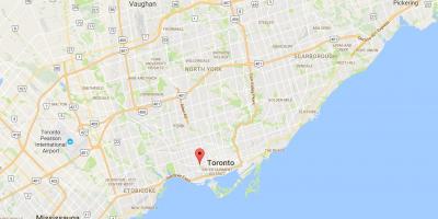 Mapa Trojice–Bellwoods district Toronto