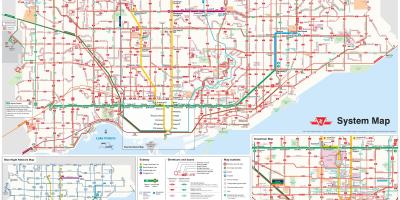 Mapa TTC autobusové linky