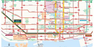 Mapa TTC downtown