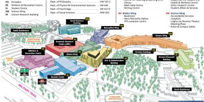 Mapa z university of Toronto Scarborough campus