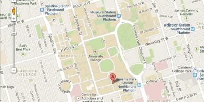 Mapa z university of Toronto St George