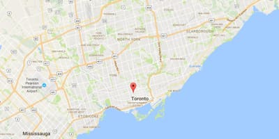 Mapa university Toronto kampusu