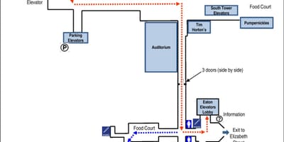 Mapa General Hospital cestu Toronto