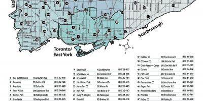 Mapa Venkovní bazény Toronto