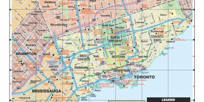 Mapa větší Toronto oblast