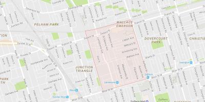 Mapa Wallace Emerson sousedství Toronta