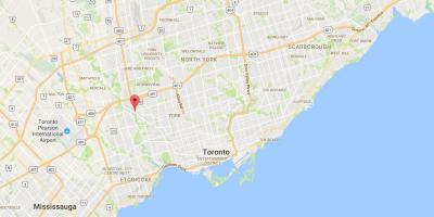 Mapa Weston okres Toronto
