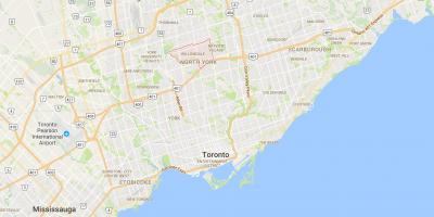 Mapa Willowdale district Toronto