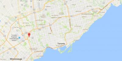 Mapa Willowridge district Toronto