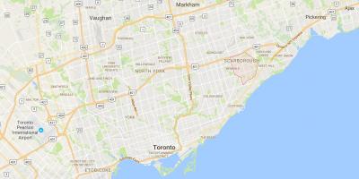 Mapa Woburn district Toronto