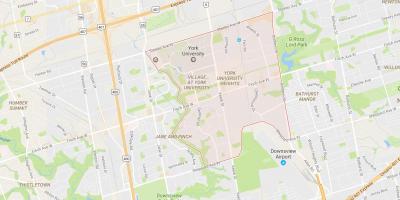 Mapa York University Heights sousedství Toronta