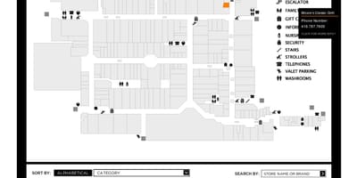 Mapa Yorkdale Shopping Centre