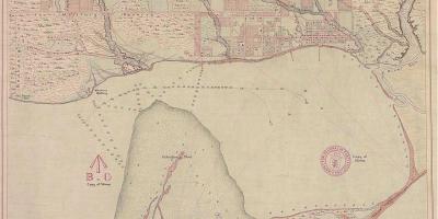 Mapa země York Toronto 1787-1884
