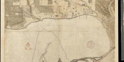 Mapa země York Toronto je první centure 1787-1884