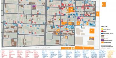 Mapa Zábavní Čtvrti v Torontu informace