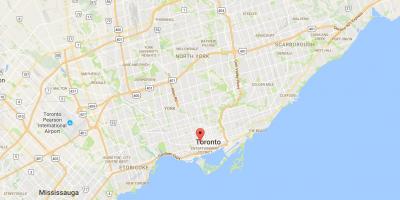 Mapa čtvrti Chinatown v Toronto